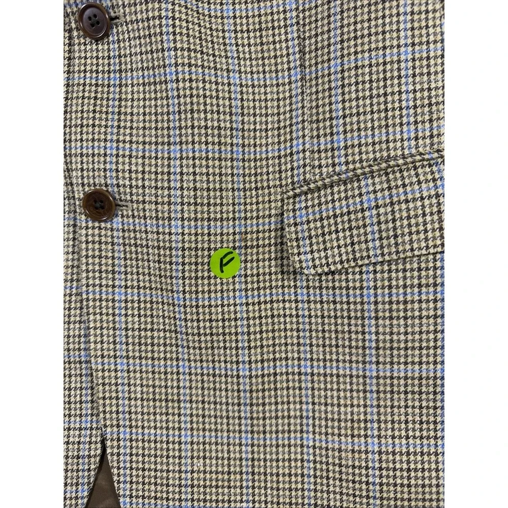 Brooks Brothers Blazer Mens Size 41 Silk Linen Wool Blend Career Office Academia